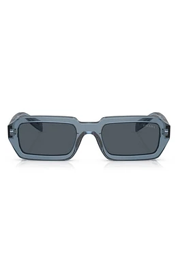 Prada 52mm Irregular Sunglasses in Transparent Blue at Nordstrom