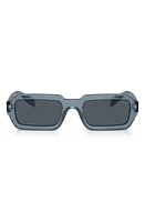 Prada 52mm Irregular Sunglasses in Transparent Blue at Nordstrom