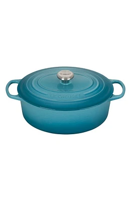 Le Creuset Signature 6.75-Quart Oval Enamel Cast Iron French/Dutch Oven with Lid in Caribbean at Nordstrom