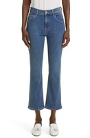 St. John Collection Laguna Stretch Denim Flare Leg Jeans Indigo at Nordstrom,