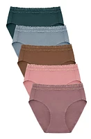 Kindred Bravely Assorted 5-Pack Lace Trim High Waist Postpartum Briefs at Nordstrom,