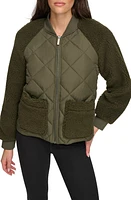 Andrew Marc Sport Mix Media Quilted Bomber Jacket at Nordstrom,