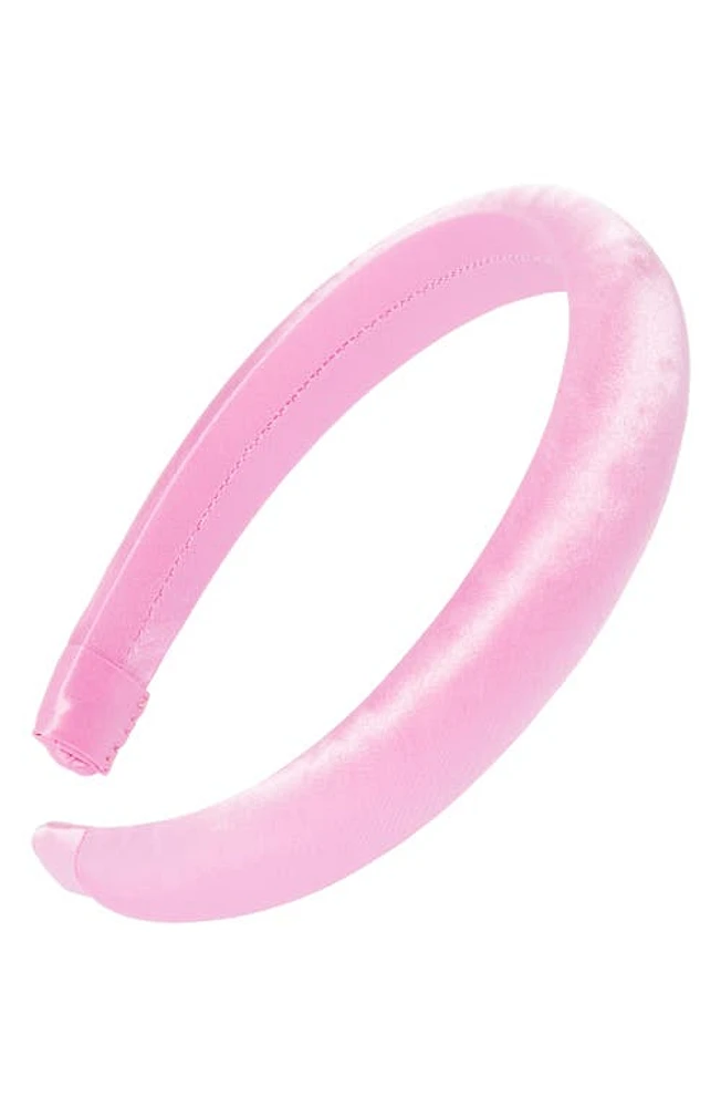 L. Erickson Padded Silk Charmeuse Headband in Milkshake at Nordstrom