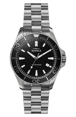 Shinola Monster Automatic Bracelet Watch, 43mm in Silver/Black at Nordstrom