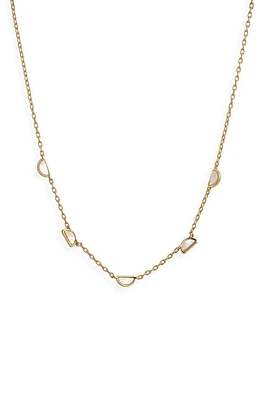 Madewell Abstract Mother-of-Pearl Station Necklace in Vintage Gold at Nordstrom