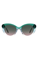 Kate Spade New York 53mm elina/g/s round sunglasses in Green Blue/Green Pink at Nordstrom