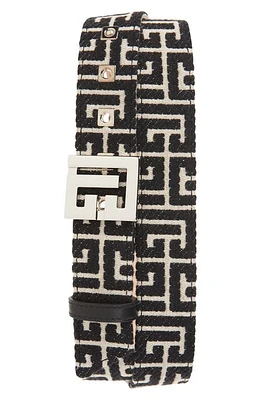 Balmain Monogram Buckle Belt Gfe Ivoire/Noir at Nordstrom, Eu