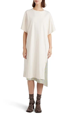 Dries Van Noten Oversize Asymmetric T-Shirt Dress Ecru at Nordstrom,