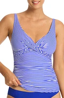 Sea Level Varsity Cross Front Multifit Tankini Top Cobalt at Nordstrom, Us