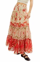 Free People Super Thrills Print Tiered Maxi Skirt Combo at Nordstrom,