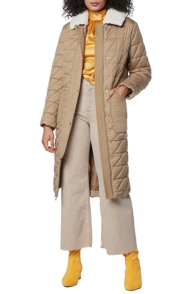 Andrew Marc Maxine Quilted Coat with Faux Shearling Collar at Nordstrom,