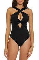 Becca Color Code Twist One-Piece Swimsuit at Nordstrom,