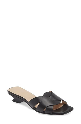 Wonders Interwoven Slide Sandal Black at Nordstrom,