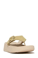 FitFlop F-Mode Buckle Shimmerlux Platform Wedge Flip Flop at Nordstrom,