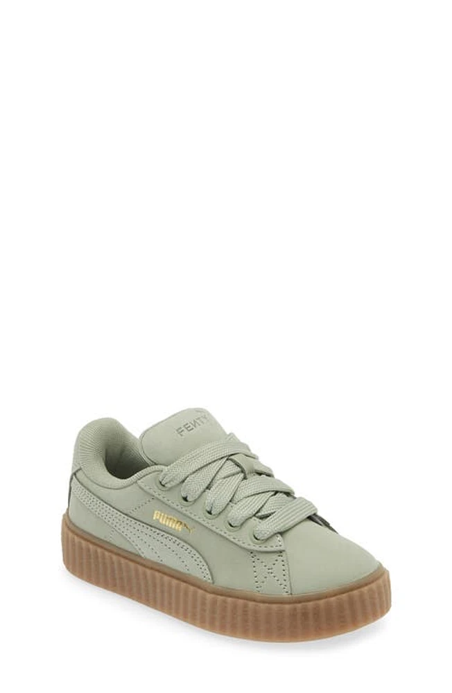 PUMA x FENTY Kids' Creeper Phatty Sneaker Green Fog-Puma Gold-Gum at Nordstrom