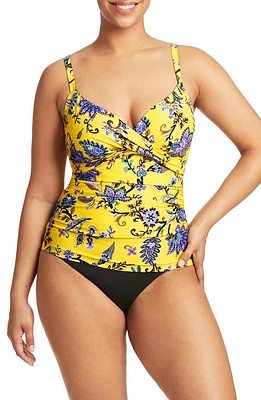 Sea Level DD- & E-Cup Paisley Twist Front Tankini Top at Nordstrom, Us