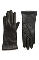 Nordstrom Cashmere Lined Leather Touchscreen Gloves at Nordstrom,