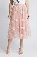 NIKKI LUND Audra Floral Appliqué Chiffon Maxi Skirt at Nordstrom,