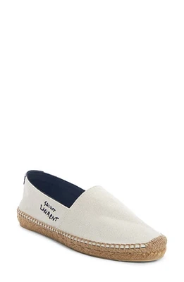 Saint Laurent Monogramme Logo Espadrille White at Nordstrom,