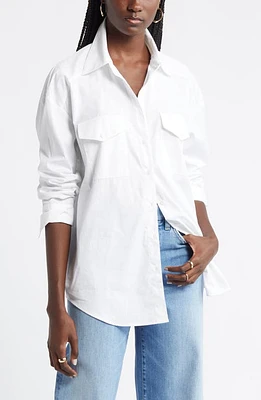 Nordstrom Poplin Two-Pocket Button-Up Shirt at Nordstrom,