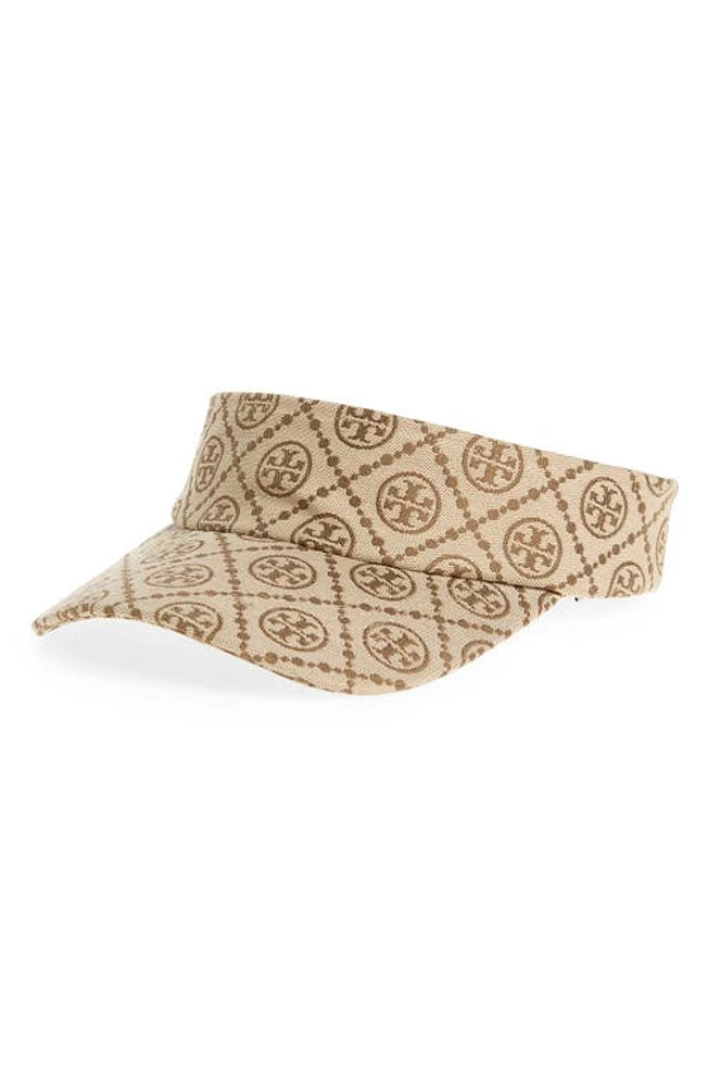 Tory Burch T Monogram Visor in Hazel/New Ivory at Nordstrom