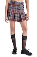 Steve Madden Beg & Pleat Miniskirt Burgundy Plaid at Nordstrom,