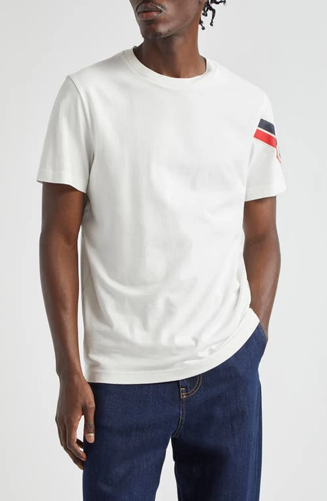 Moncler Stripe Logo Cotton T-Shirt at Nordstrom,