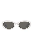 Oliver Peoples x KHAITE 1969C 53mm Oval Sunglasses in Natural White at Nordstrom