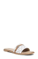 NeroGiardini Logo Slide Sandal White at Nordstrom,