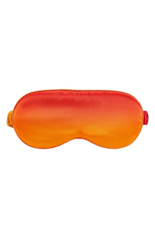 BLISSY Silk Sleep Mask in Orange Ombre at Nordstrom