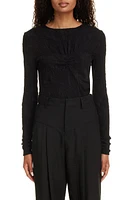 Isabel Marant Floride Ruched Long Sleeve Top Black at Nordstrom, Us