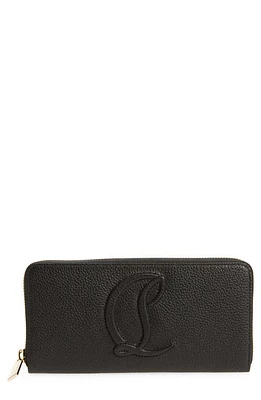 Christian Louboutin By My Side Leather Continental Wallet in Cm53 Black/Black at Nordstrom