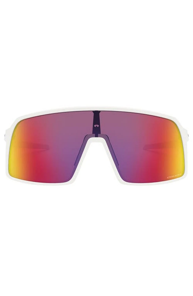 Oakley Sutro 137mm Prizm Wrap Shield Sunglasses in White at Nordstrom