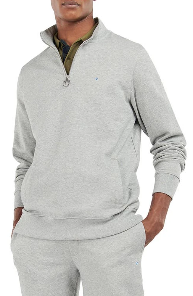 Barbour Rothley Half Zip Pullover Grey Marl at Nordstrom,