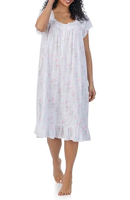 Eileen West Cap Sleeve Waltz Nightgown Pink Flora at Nordstrom,