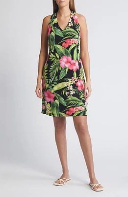 Tommy Bahama Sandy Grand Villa Print Sleeveless Dress Black at Nordstrom,