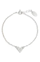 Nashelle Initial Heart Bracelet in Silver-C at Nordstrom