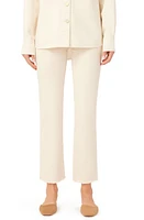 DL1961 Patti Frayed High Waist Ankle Straight Leg Jeans Ecru (Vintage) at Nordstrom,