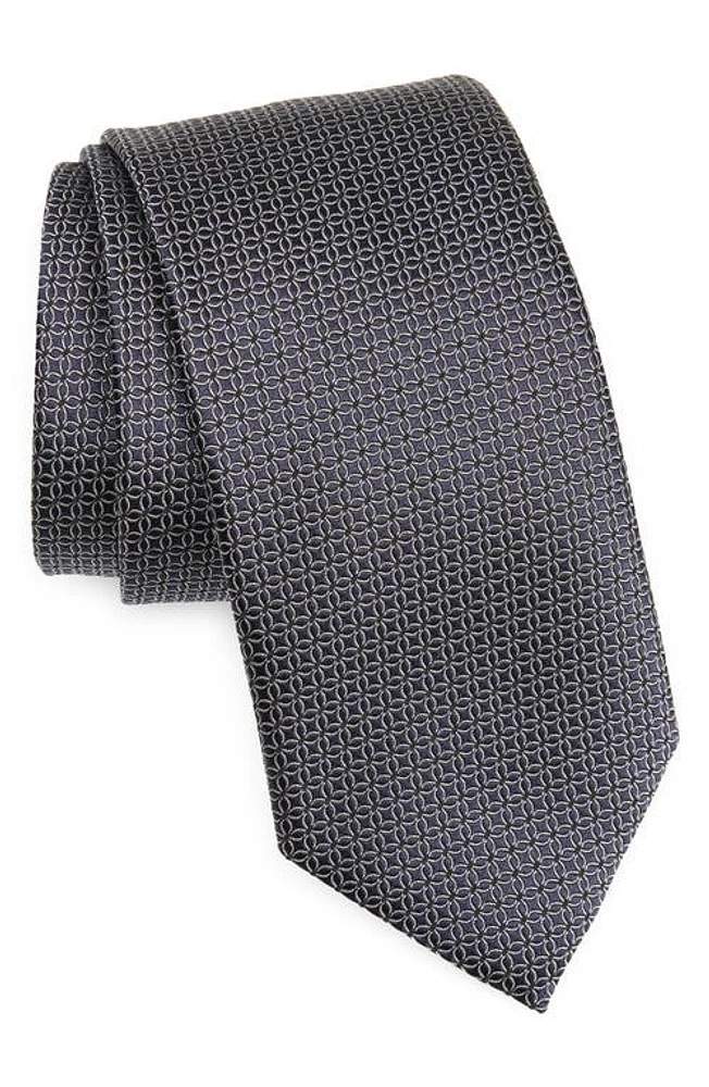 ZEGNA TIES Cento Fili Dark Blue Silk Jacquard Tie in Navy at Nordstrom