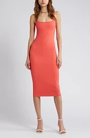 Open Edit Smooth Strappy Midi Slipdress at Nordstrom,