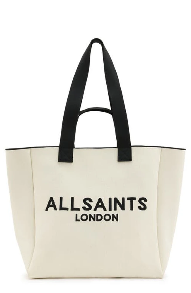 AllSaints Izzy Recycled Polyester Tote in Desert White at Nordstrom