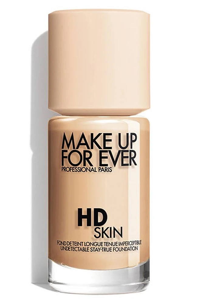 Make Up For Ever HD Skin Waterproof Natural Matte Foundation in 1Y08 at Nordstrom, Size 1.01 Oz