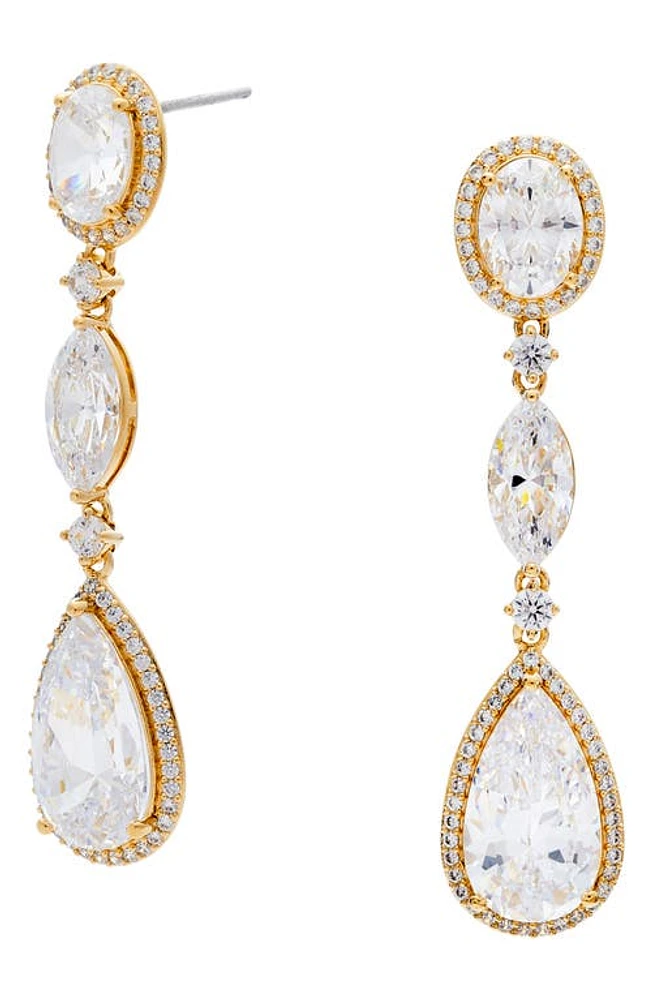 Nadri Cubic Zirconia Teardrop Earrings in Gold at Nordstrom