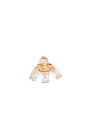 Anzie Cleo Single White Topaz & Diamond Stud Earring in Rose Gold at Nordstrom