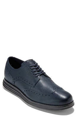 Cole Haan Original Grand Wingtip Derby Navy Blazer/Saffiano at Nordstrom,