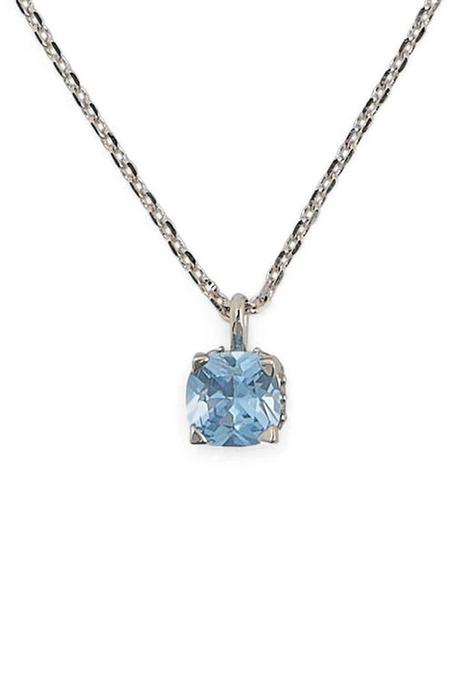 Kate Spade New York cushion cubic zirconia pendant necklace in Blue. at Nordstrom