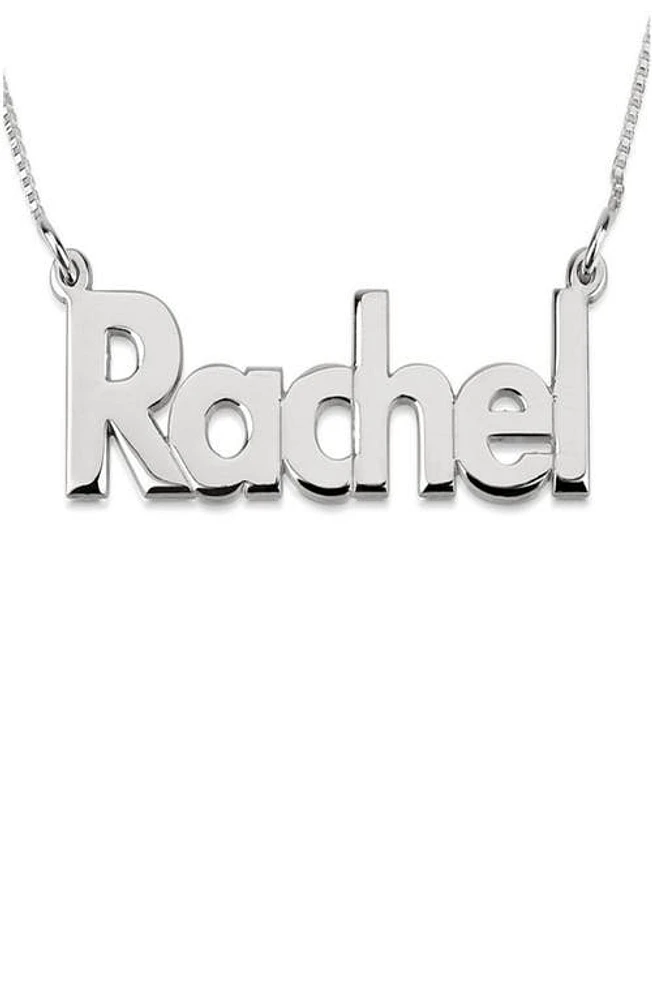 MELANIE MARIE Bold Nameplate Customizable Pendant Necklace in Sterling Silver at Nordstrom