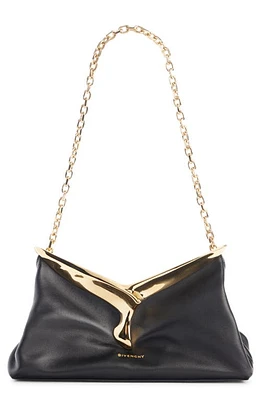 Givenchy Sculpture Lambskin Leather Shoulder Bag in Black at Nordstrom