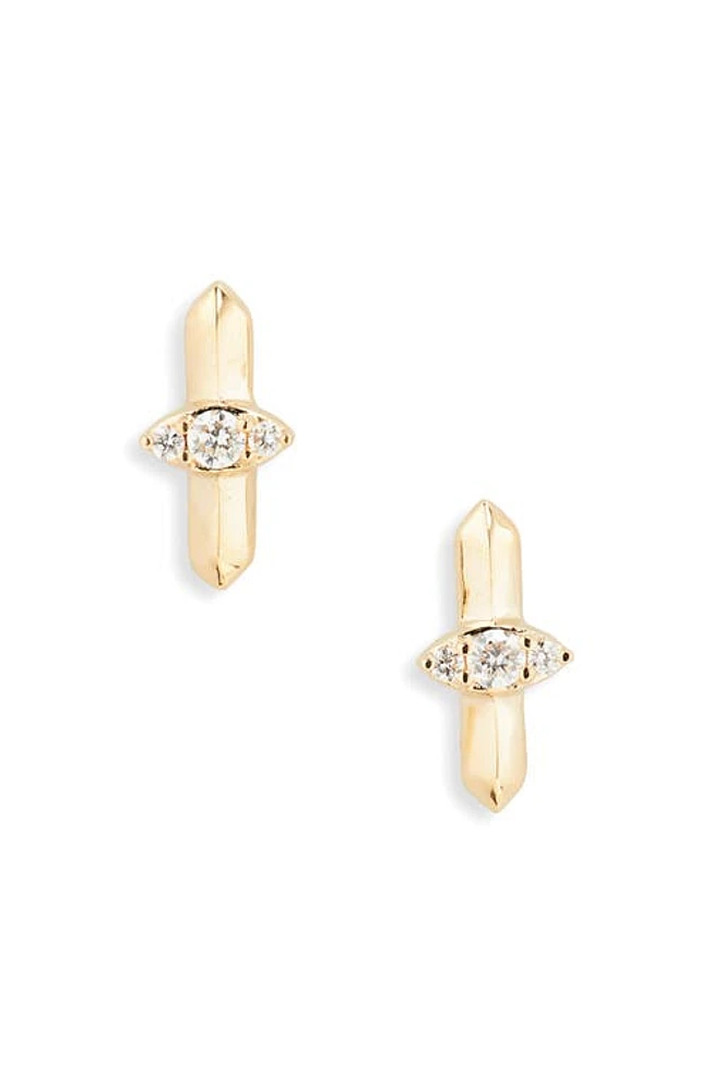 Dana Rebecca Designs Reese Brooklyn Diamond Stud Earrings in Yellow Gold/Diamond at Nordstrom