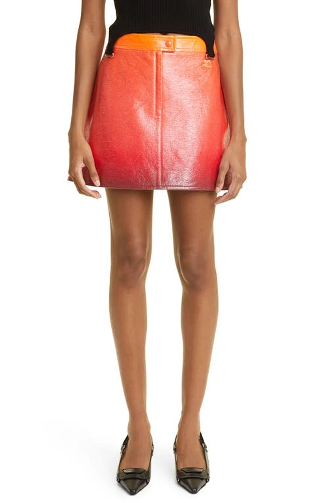 Courrèges Ombré Sunset Vinyl Skirt Gradient at Nordstrom, Us